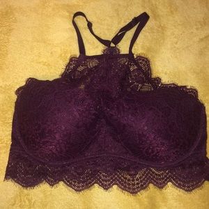 PINK VS High Neck Lace Bralette